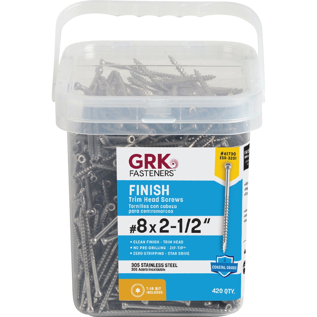 GRK #8 x 2-1/2 In. Star Drive Stainless Steel Trim Screw (420-Count) Image 2