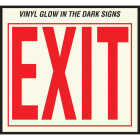 Hy-Ko Glow-In-The-Dark Vinyl Sign, Exit Image 1