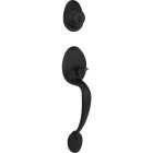 Steel Pro Matte Black Entry Door Handleset with Half Round Interior Knob Image 1