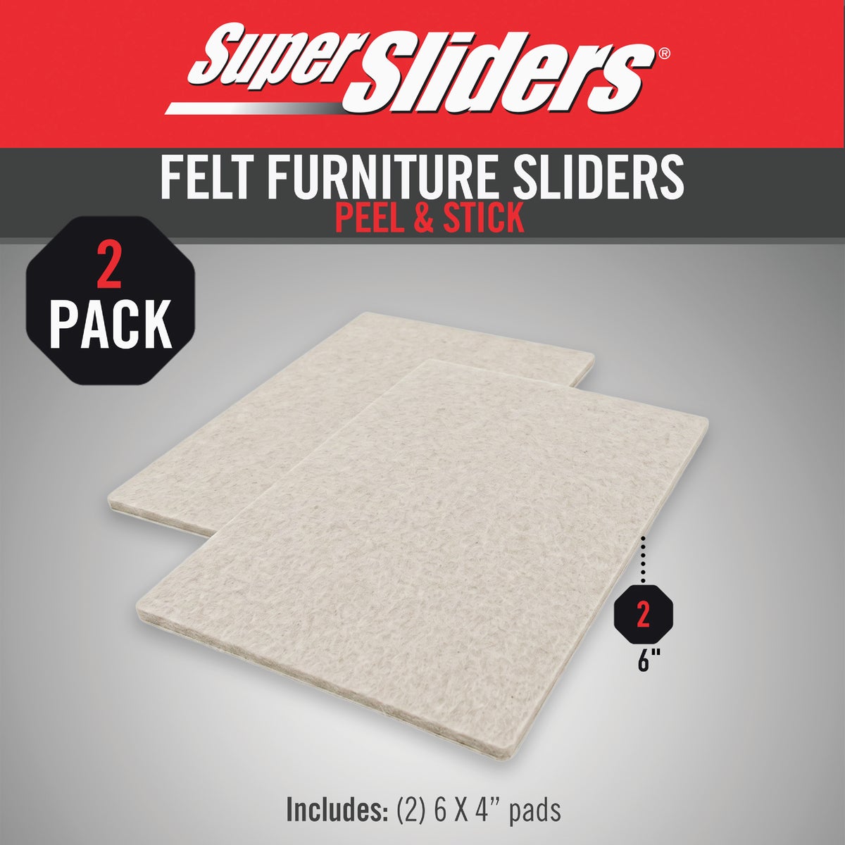 Super Sliders 4 In. x 6 In. Beige Blanket (2-Piece) Image 2