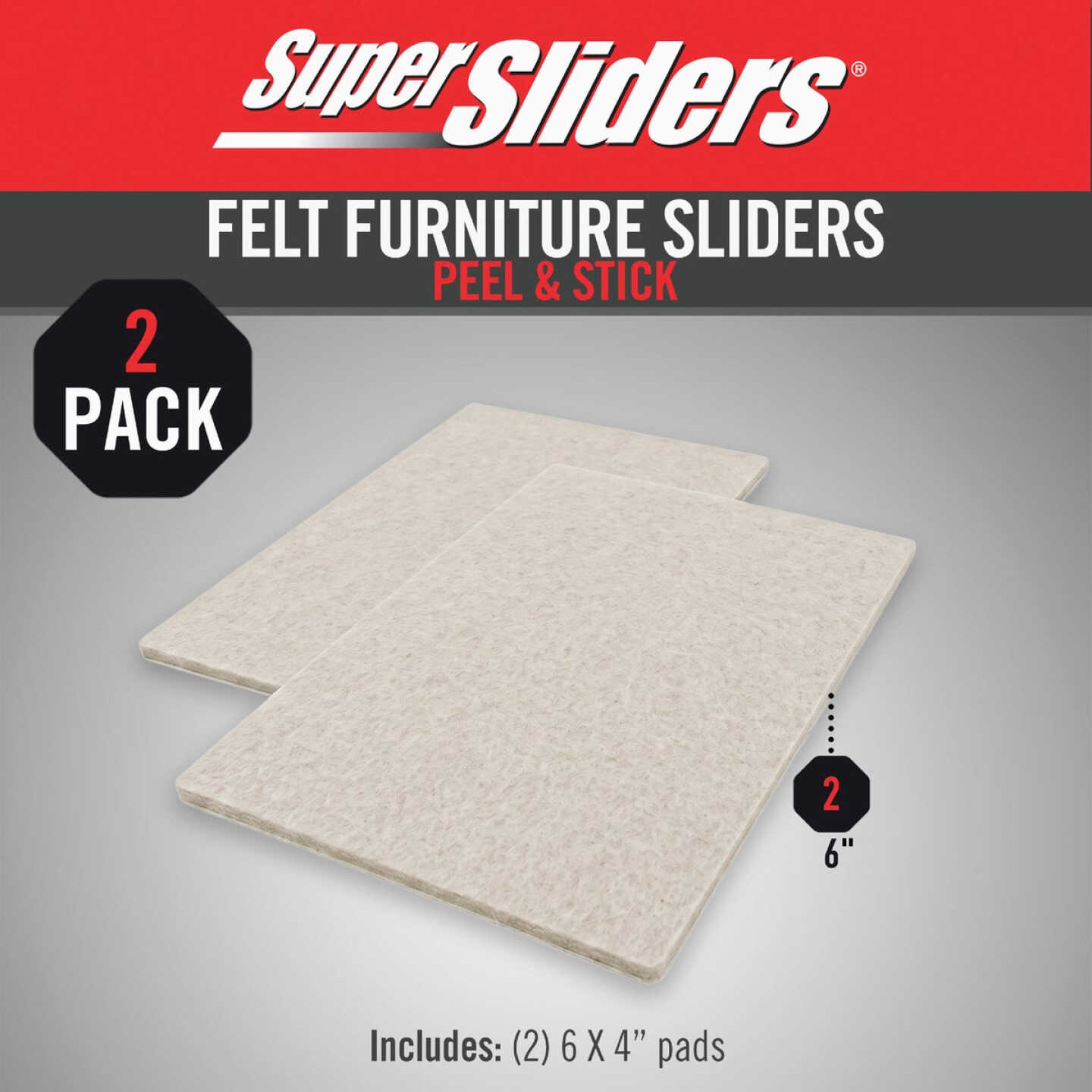 Super Sliders 4 In. x 6 In. Beige Blanket (2-Piece) Image 2