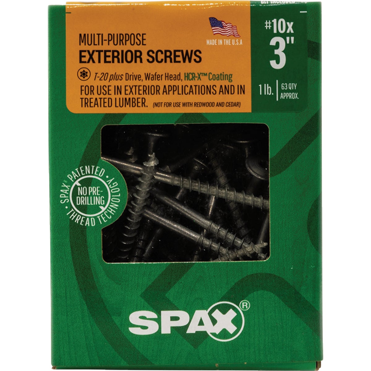 SPAX #10 x 3 In. T20 Plus Wafer Head HCR-X (Exterior Rated) Wood Screw (63-Count) Image 4