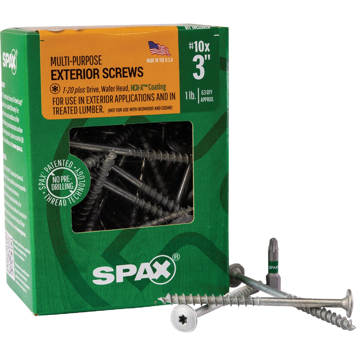 SPAX #10 x 3 In. T20 Plus Wafer Head HCR-X (Exterior Rated) Wood Screw (63-Count) Image 6