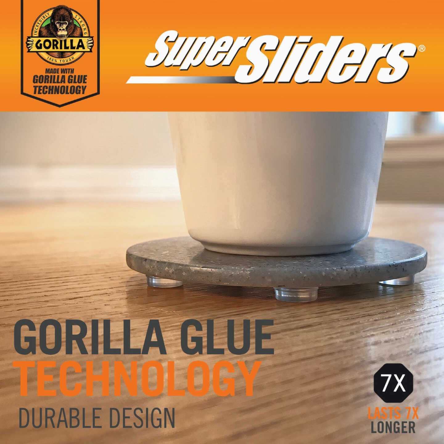 Super Sliders Gorilla Glue Clear Round Furniture/Wall Bumpers (36-Count) Image 3