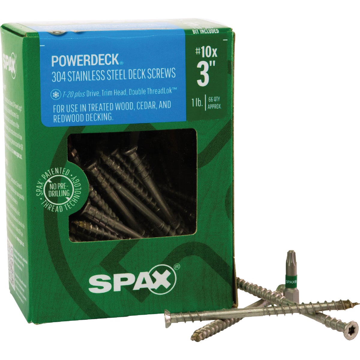 SPAX PowerDeck #10 x 3 In. T20 Plus Trim Head 304 Stainless Steel (Exterior Rated) Deck Screw (66-Count) Image 5