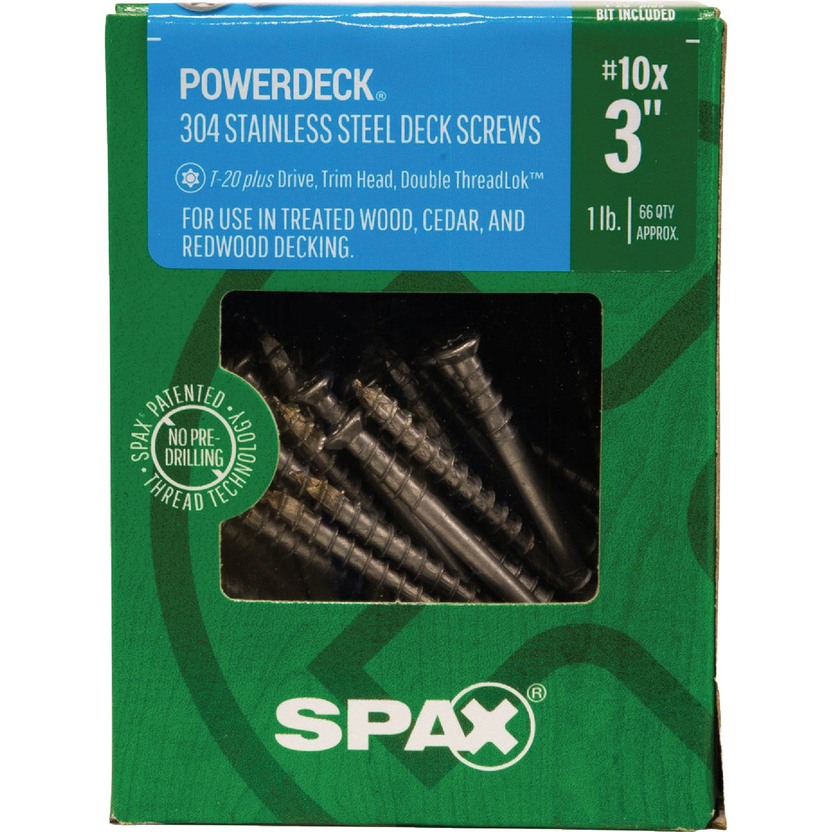 SPAX PowerDeck #10 x 3 In. T20 Plus Trim Head 304 Stainless Steel (Exterior Rated) Deck Screw (66-Count) Image 6