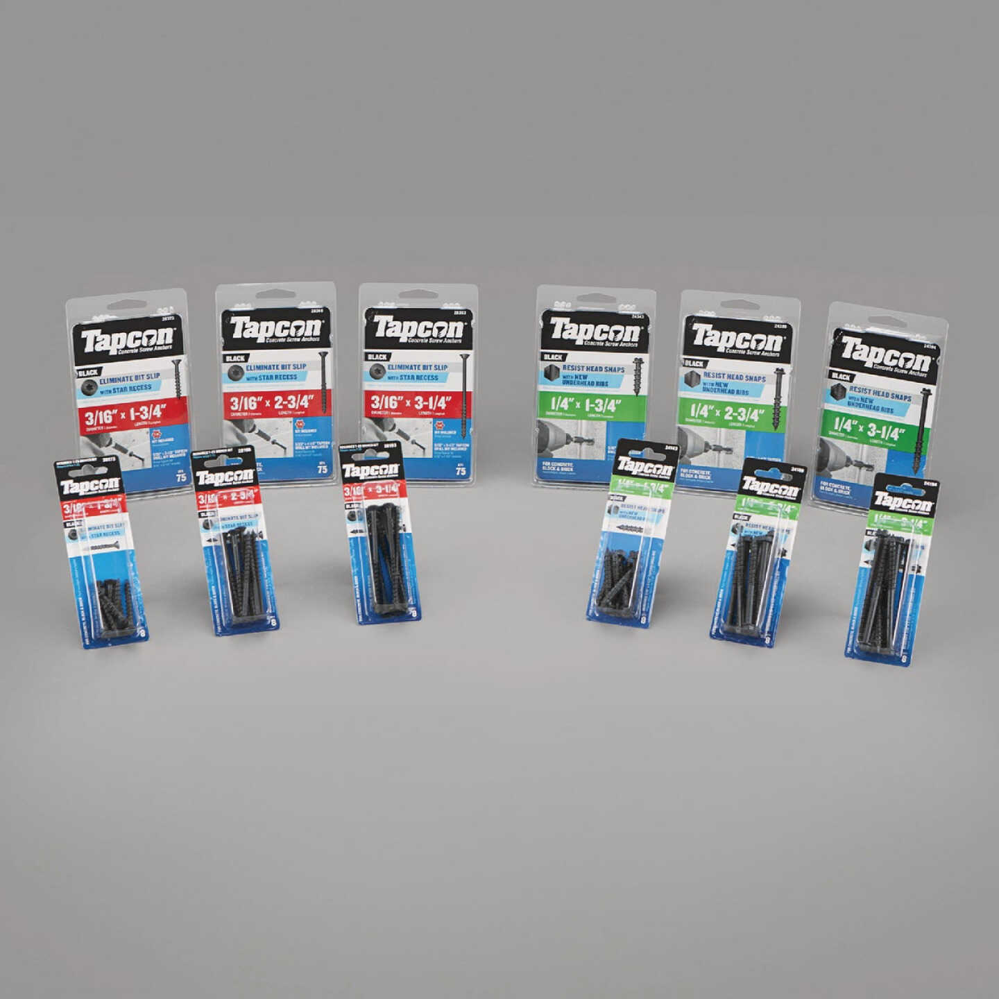 Tapcon 1/4 In. x 2-3/4 In. Star Drive Black Concrete Screw (75-Count) Image 2