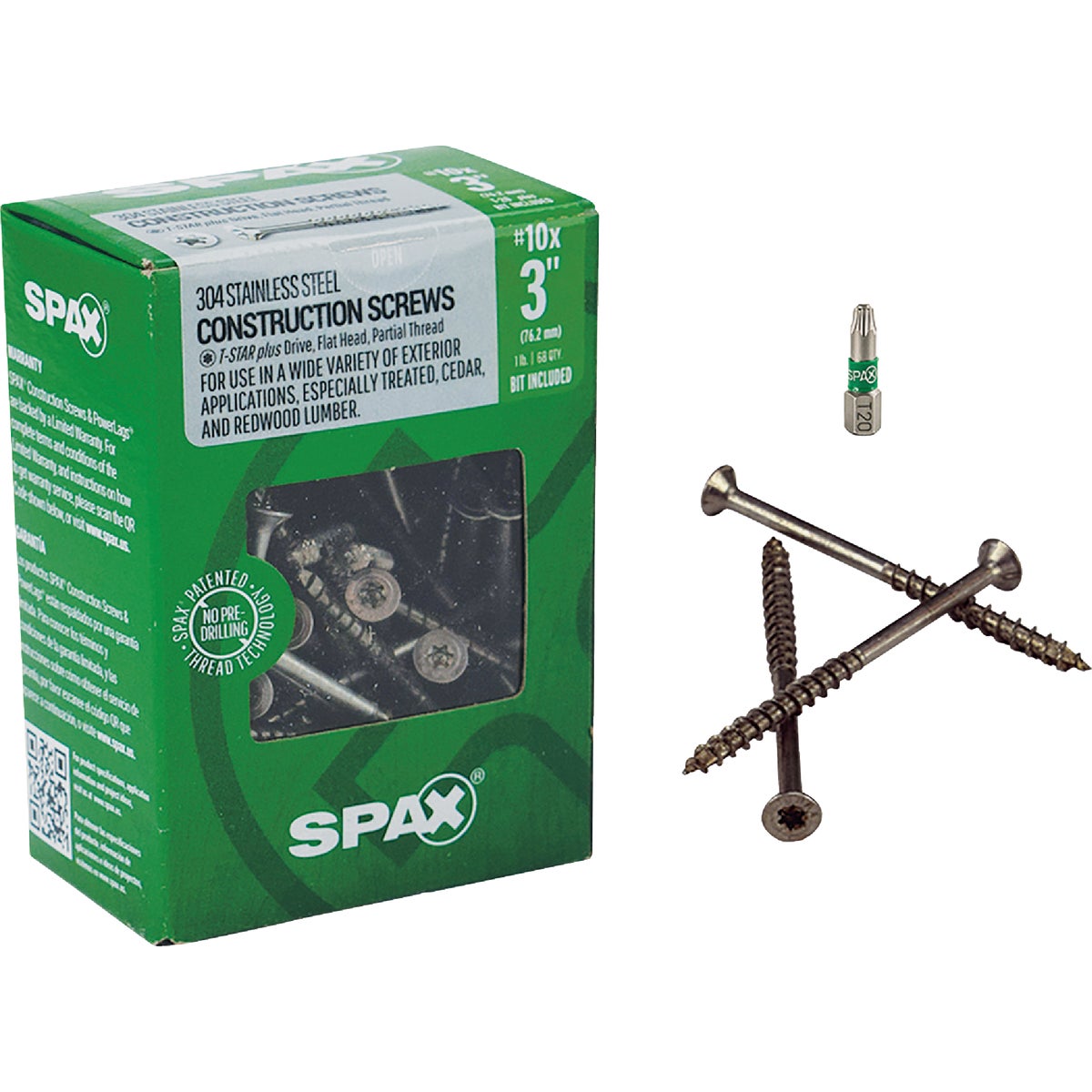 SPAX #10 x 3 In. T20 Plus Flat Head 304 Stainless Steel (Exterior Rated) Wood Screw (68-Count) Image 5