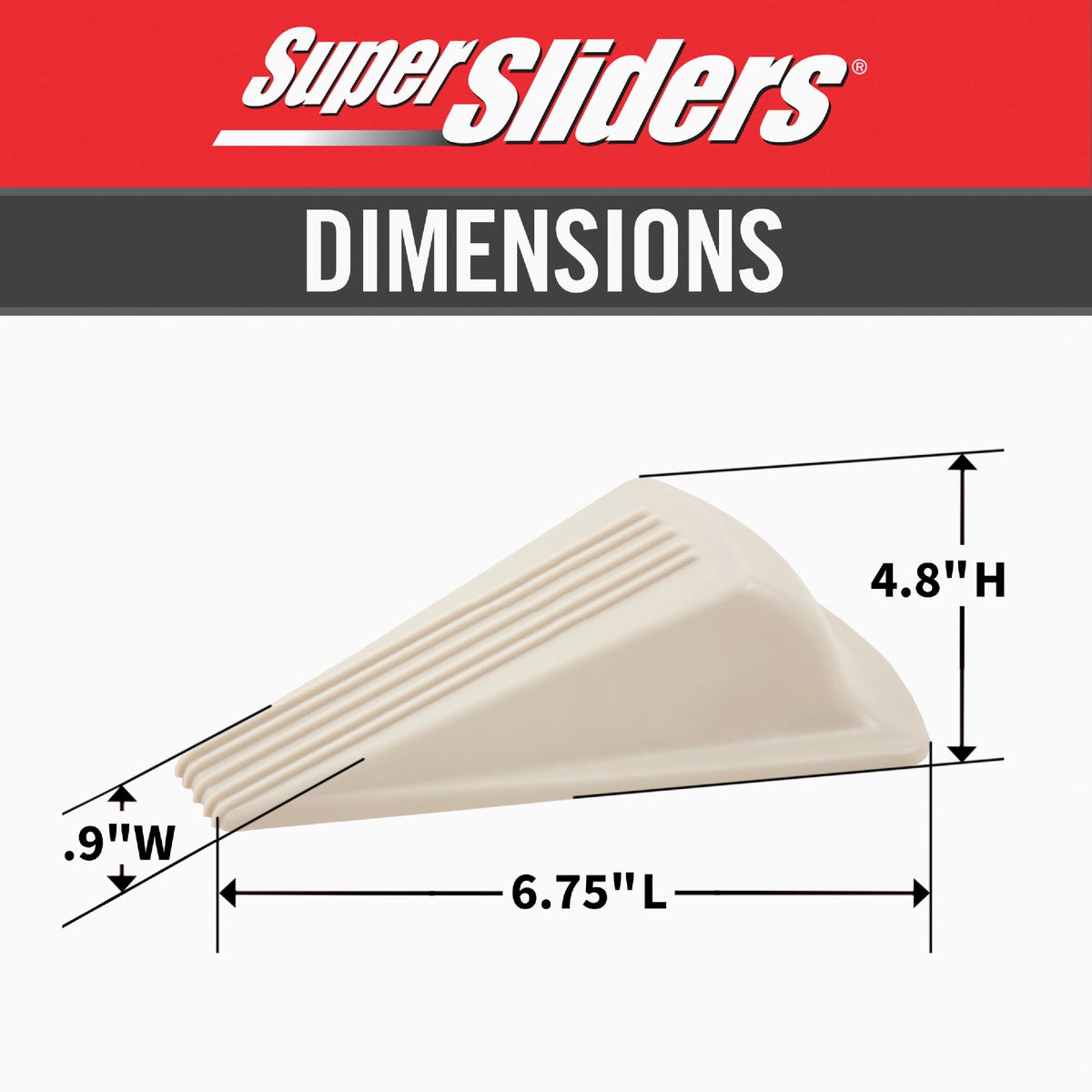 Super Sliders Heavy Duty Almond Doorstop Image 2