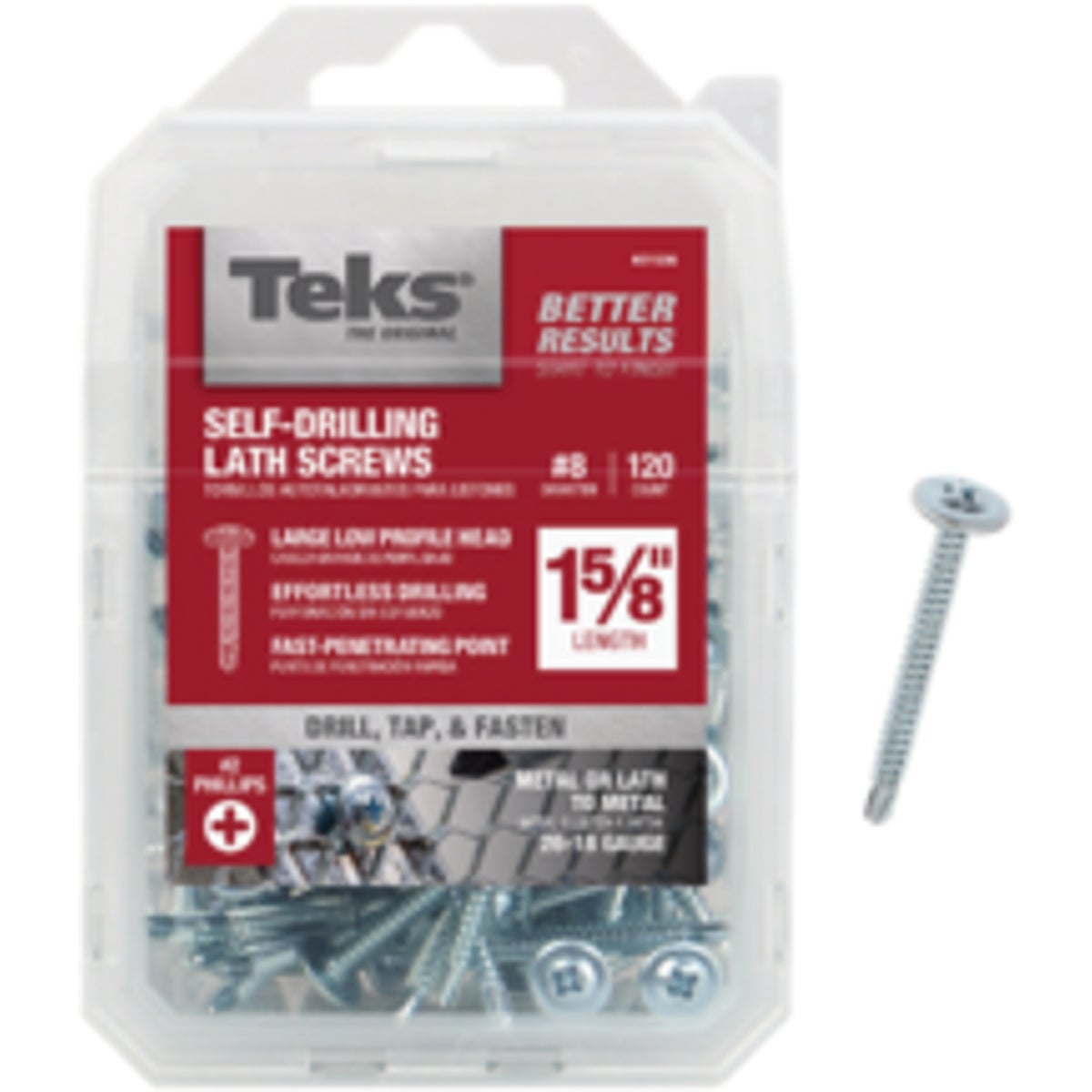 Teks #8 x 1-5/8 In. Modified Truss Head Drill Point Lath Screw (120-Count)