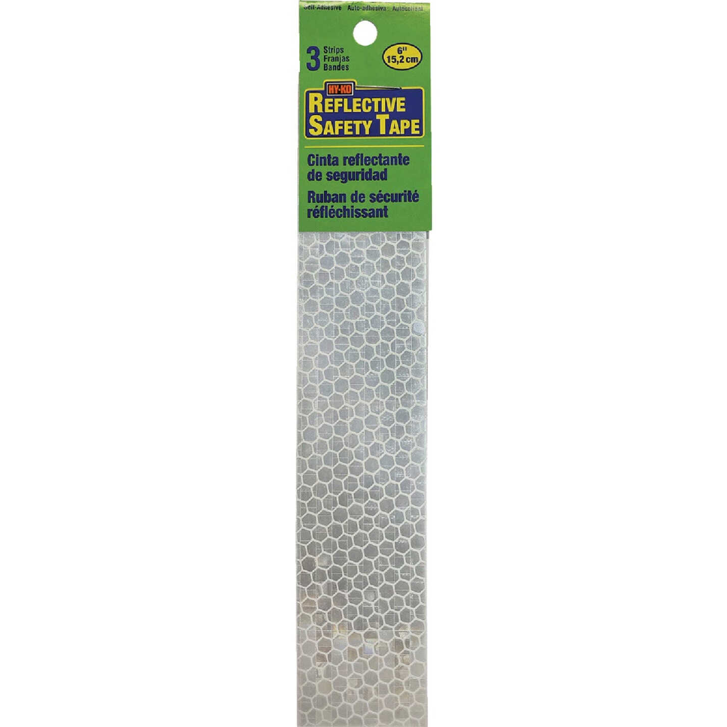 Hy-Ko 1 In. x 6 In. White Reflective Safety Tape Strips (3-Count) Image 2
