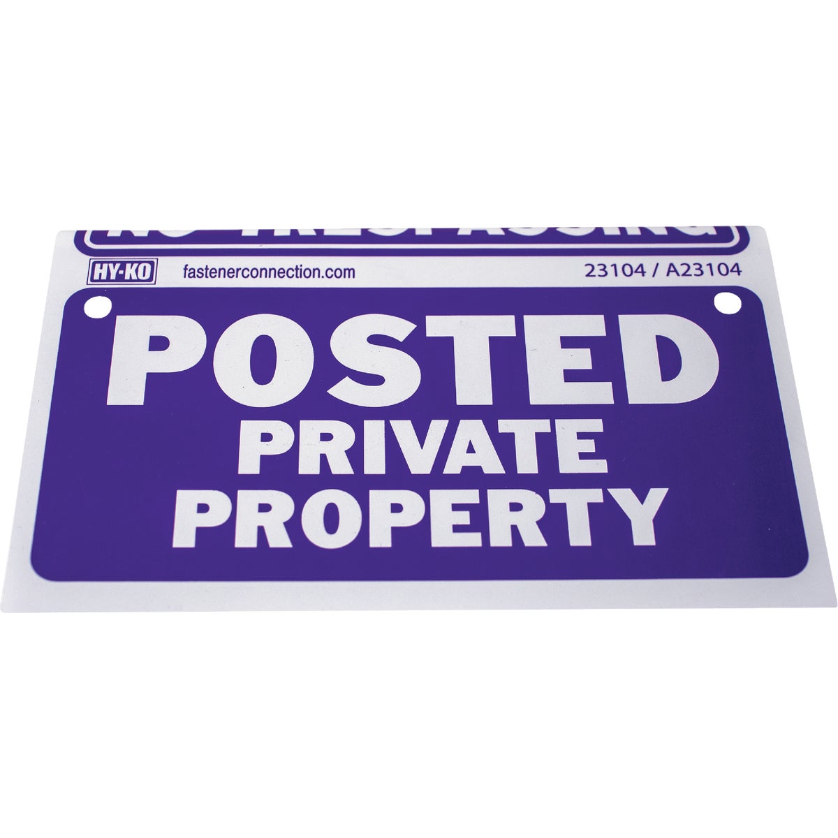 Hy-Ko Posted Private Property Purple Sign