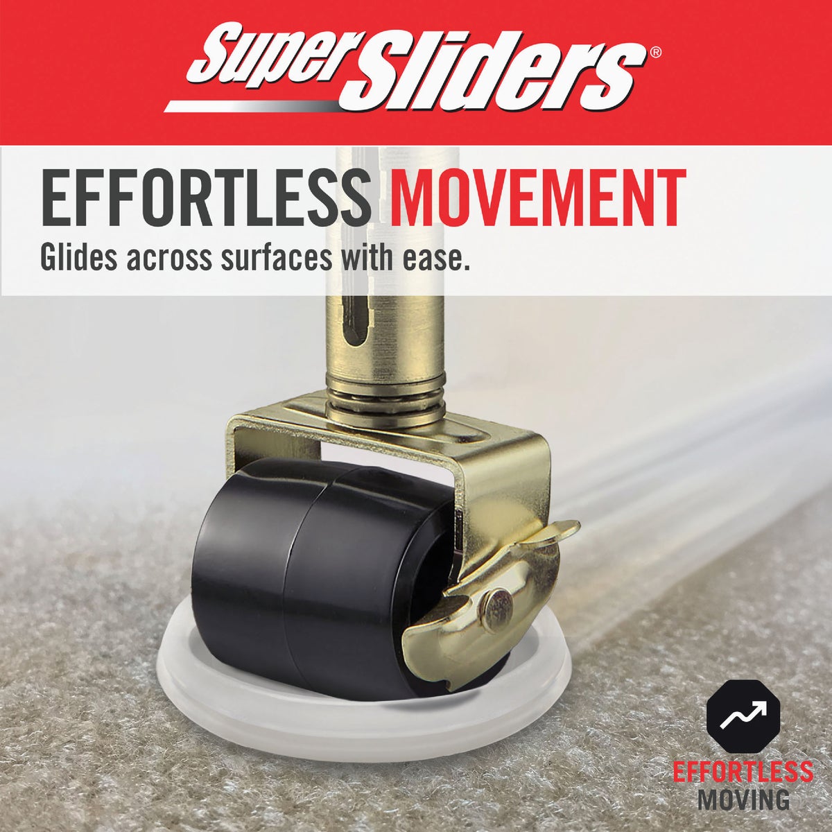 Super Sliders 1-13/16 In. Clear Round Furniture Leg Cup (4-Pack) Image 3