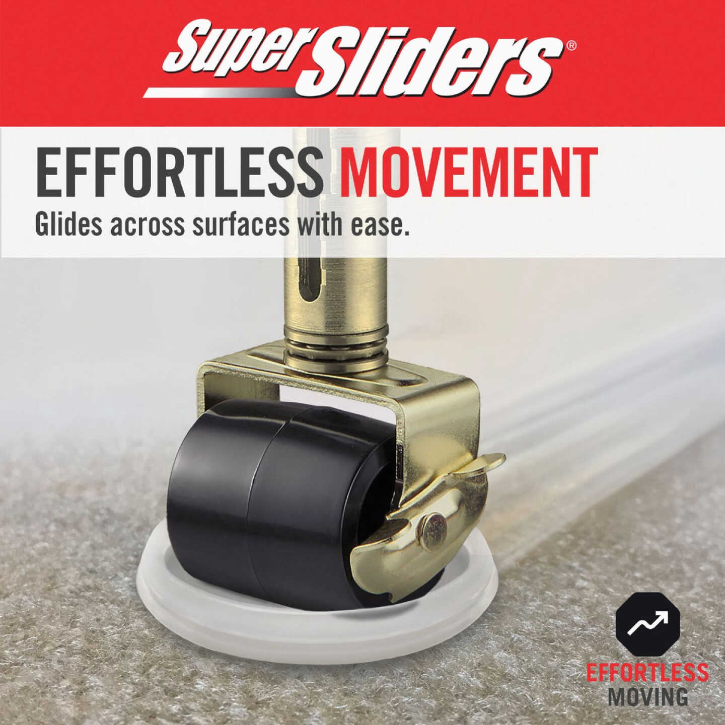 Super Sliders 1-13/16 In. Clear Round Furniture Leg Cup (4-Pack) Image 3