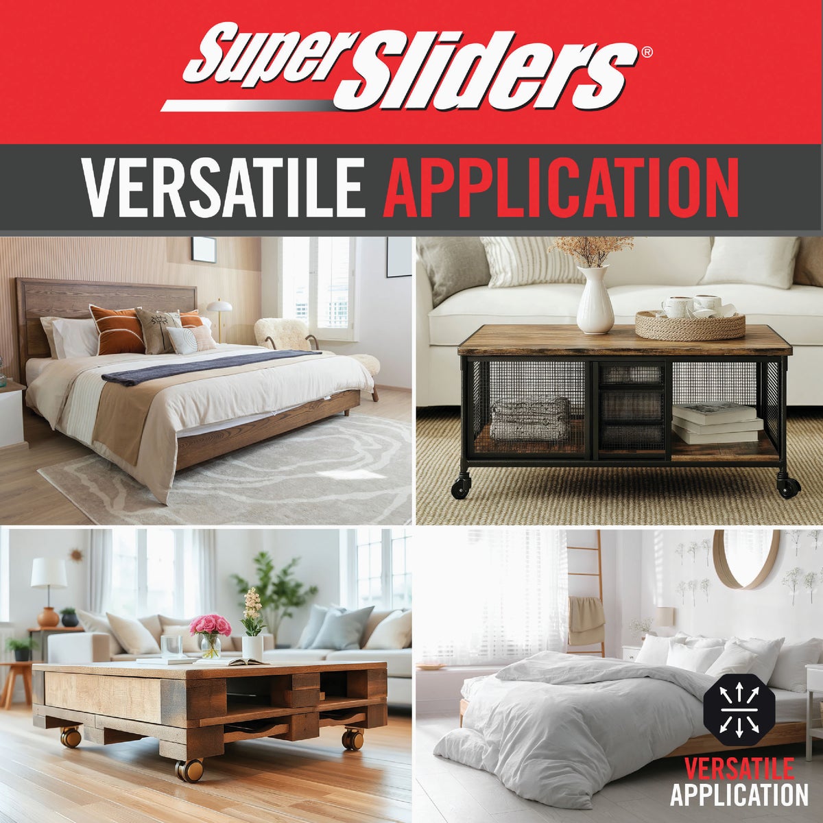 Super Sliders 1-13/16 In. Clear Round Furniture Leg Cup (4-Pack) Image 5