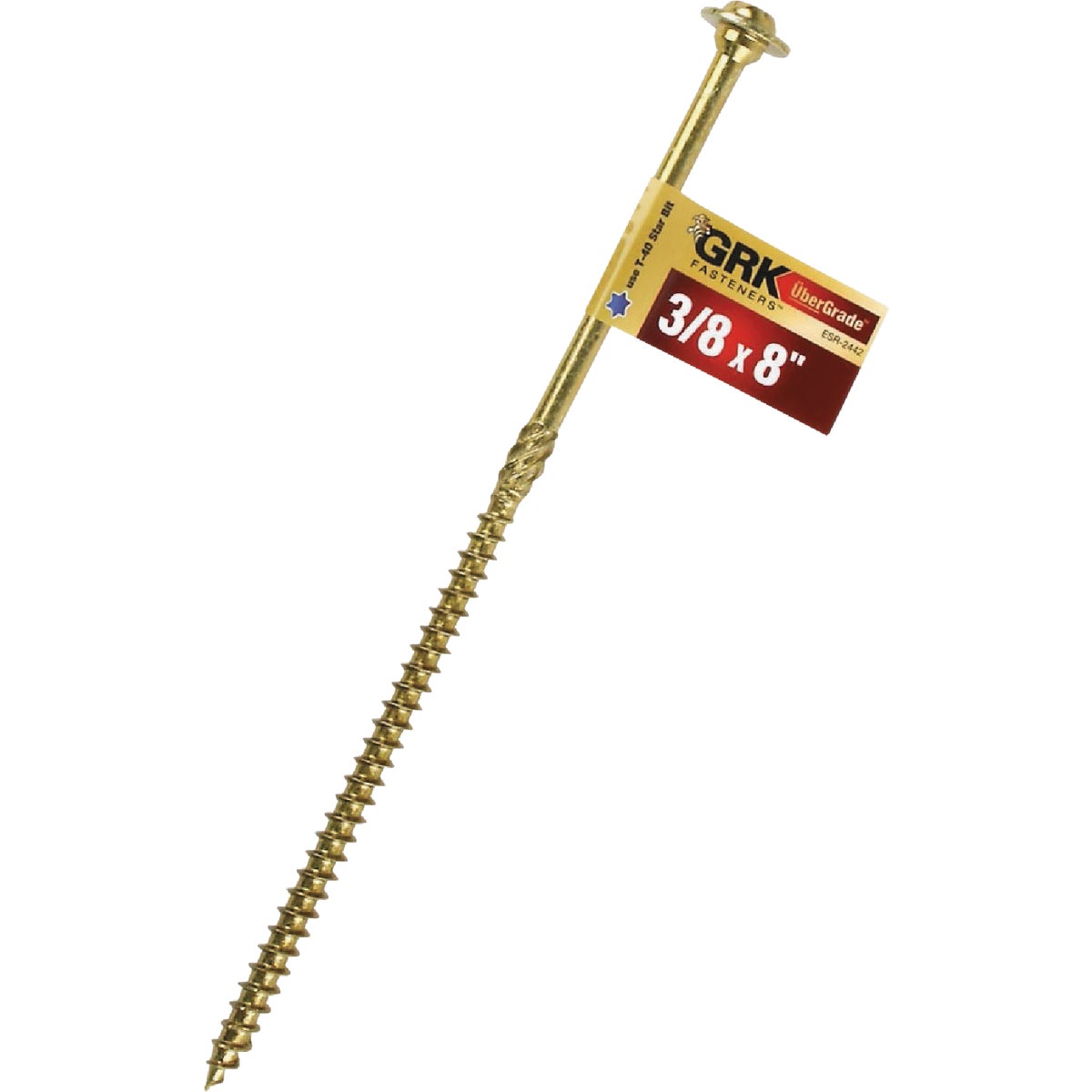 GRK RSS Rugged 3/8 In. x 8 In. Star Drive Washer-Head Structure Screw