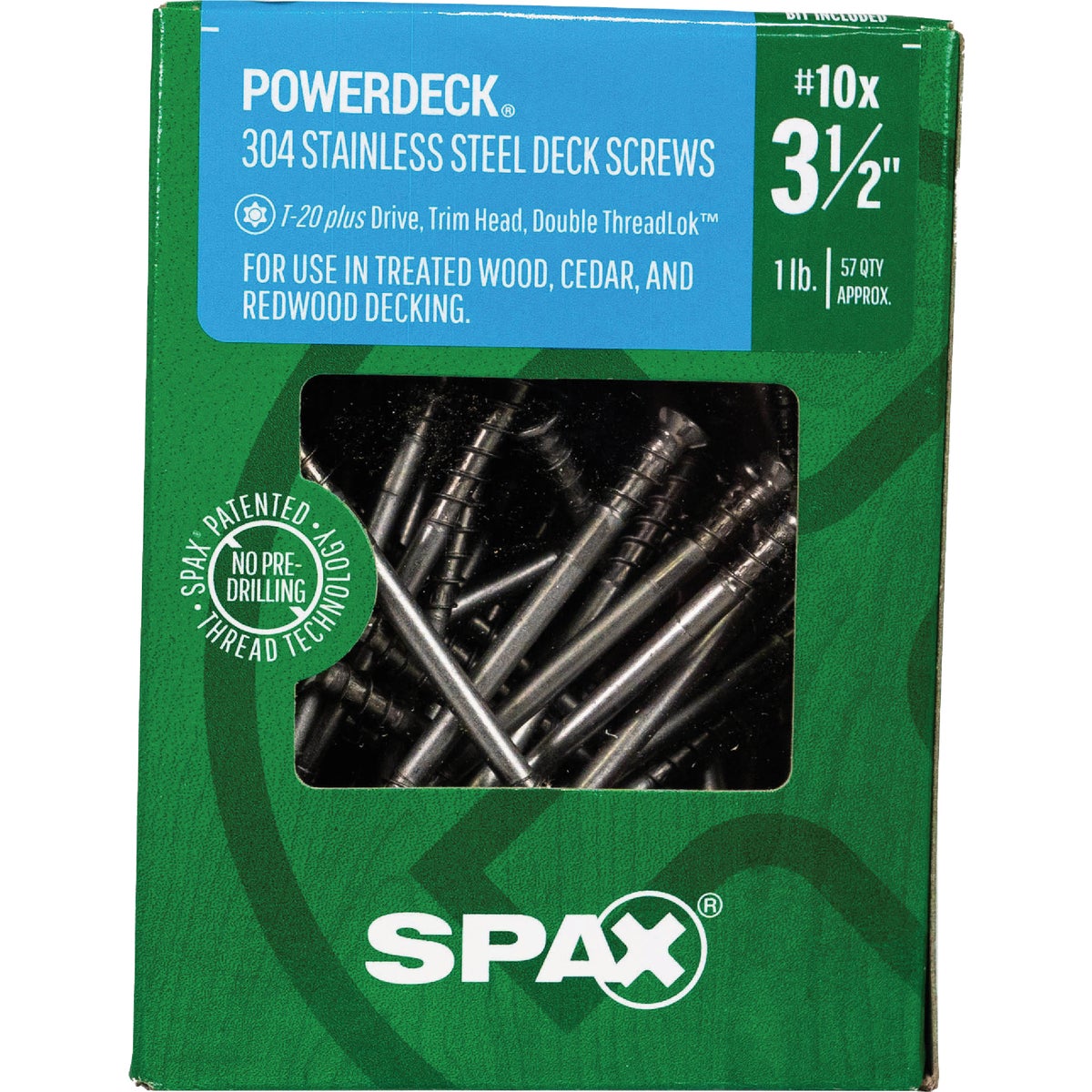 SPAX PowerDeck #10 x 3-1/2 In. T20 Plus Trim Head 304 Stainless Steel (Exterior Rated) Deck Screw (57-Count) Image 6