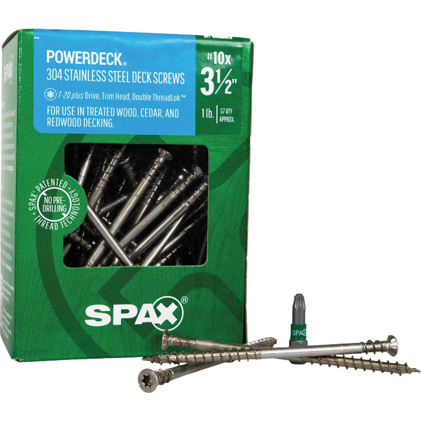 SPAX PowerDeck #10 x 3-1/2 In. T20 Plus Trim Head 304 Stainless Steel (Exterior Rated) Deck Screw (57-Count) Image 5