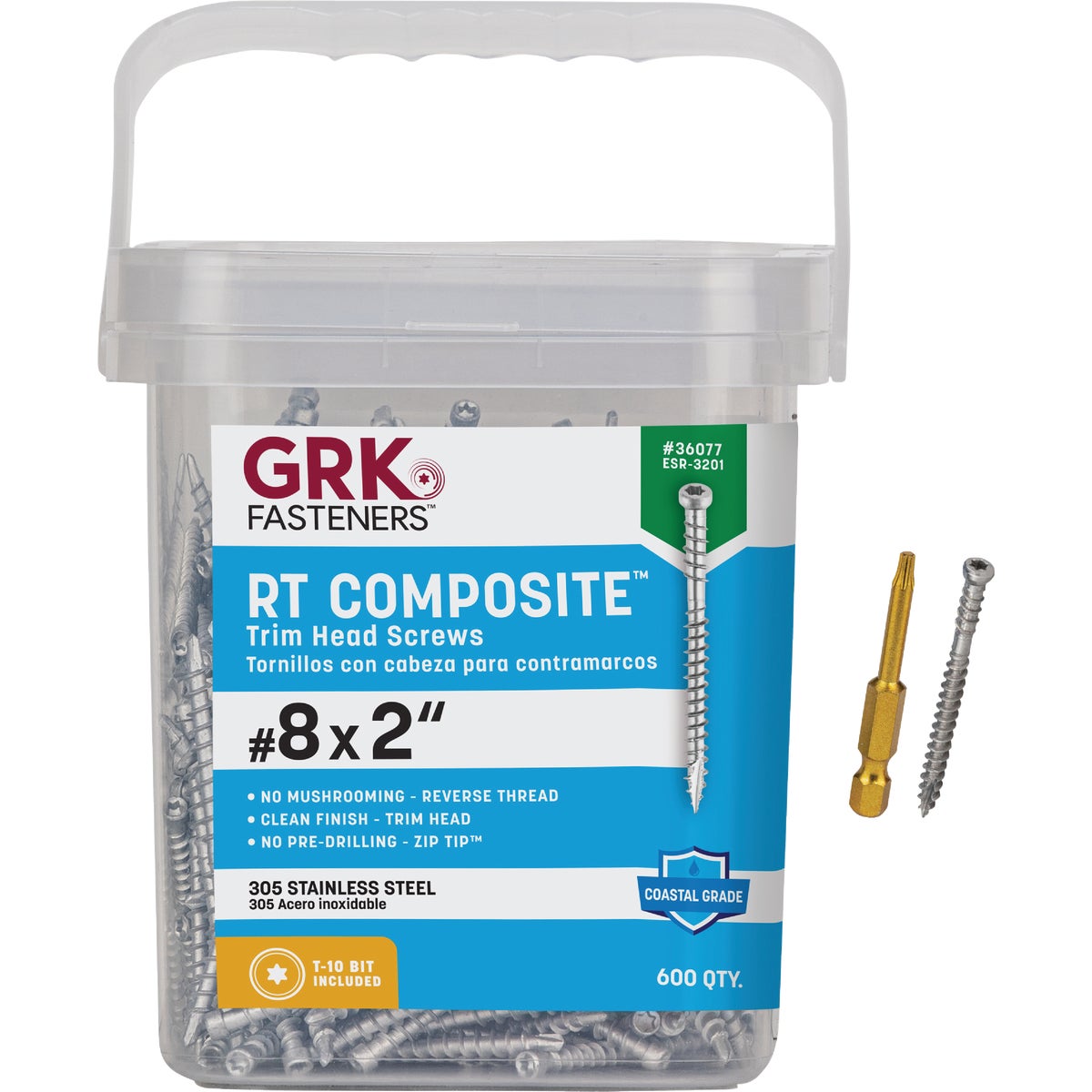 GRK RT #8 x 2 In. Star Drive Stainless Steel Composite Screw (600-Count)