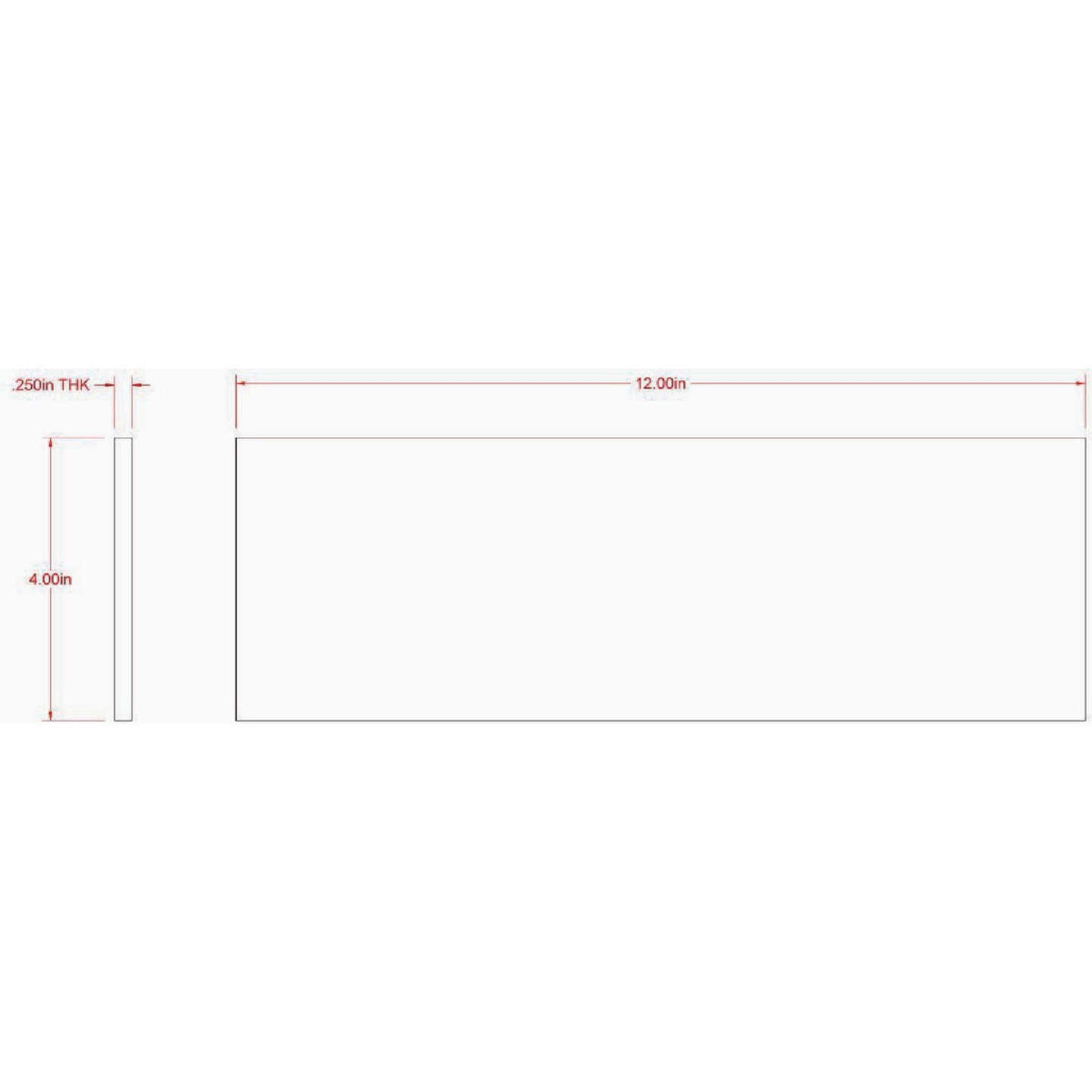 Hillman SteelWorks 1/4 In. x 4 In. x 12 In. Weldable Hot-Rolled Solid Steel Sheet Image 2