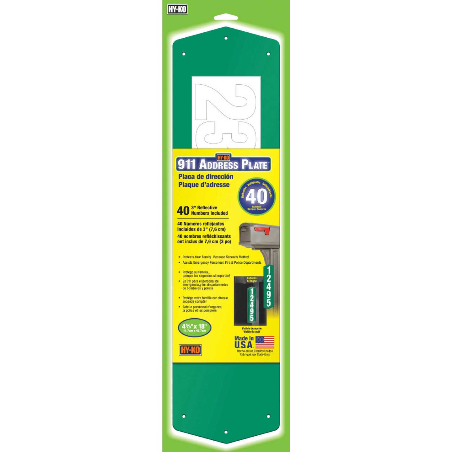 Hy-Ko Reflective Address Plate Image 1