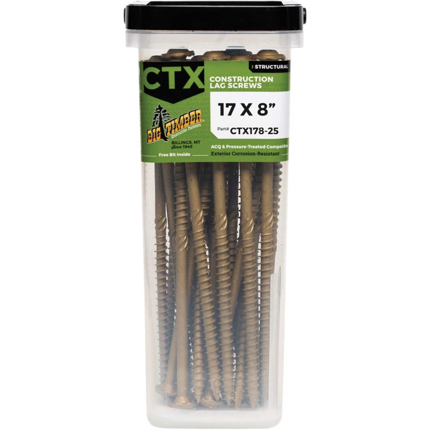 Big Timber #17 x 8 In. Lag Screw (25-Count) Image 1