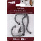National Hardware Matte Black Coat Hook (2-Pack) Image 2