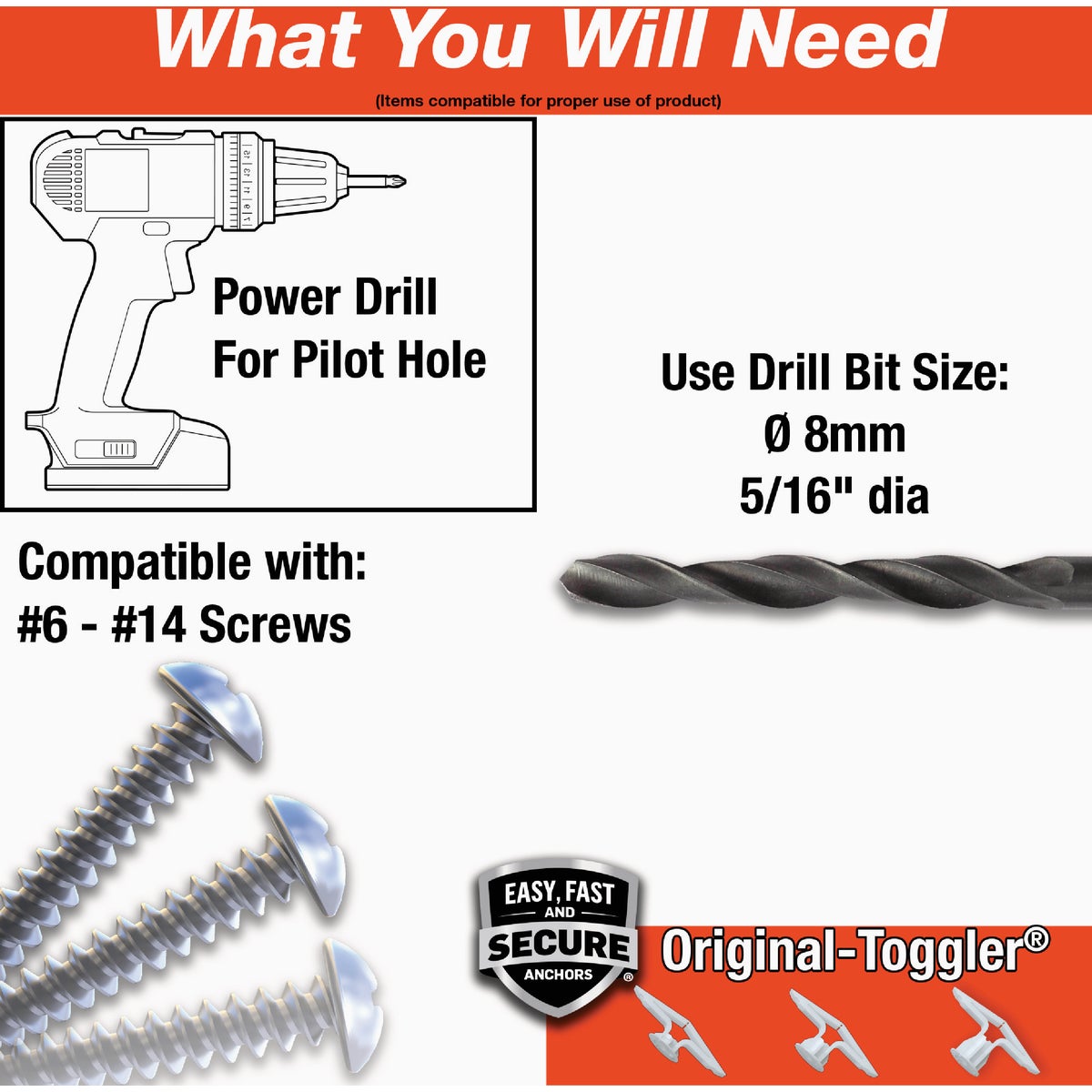 Toggler Snaptoggle #8 x 1-3/4 In. Zinc-Plated Steel Toggle Bolts (20-Count) Image 3