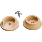 Waddell 1-3/4 In. Wood Closet Rod Socket, Natural (2-Pack) Image 1