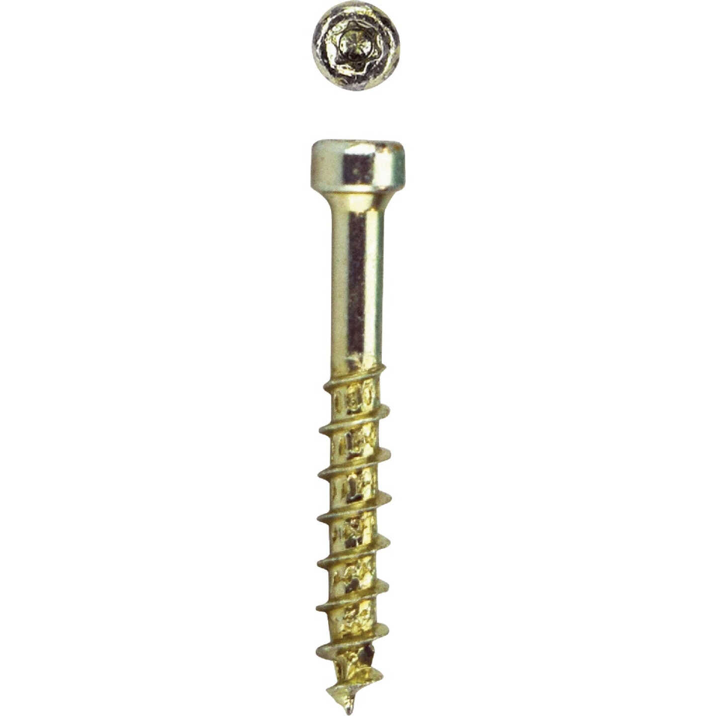 SPAX #8 x 1-1/4 In. T10 Plus Cylindrical Head HCR (Exterior Rated) Yellow Trim Screw (100-Count) Image 1