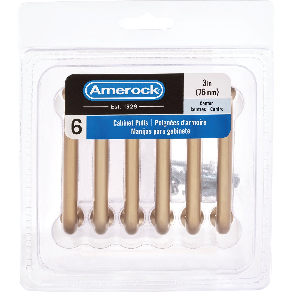 Amerock Factor 3 In. Champagne Bronze Cabinet Pull (6-Pack) Image 2