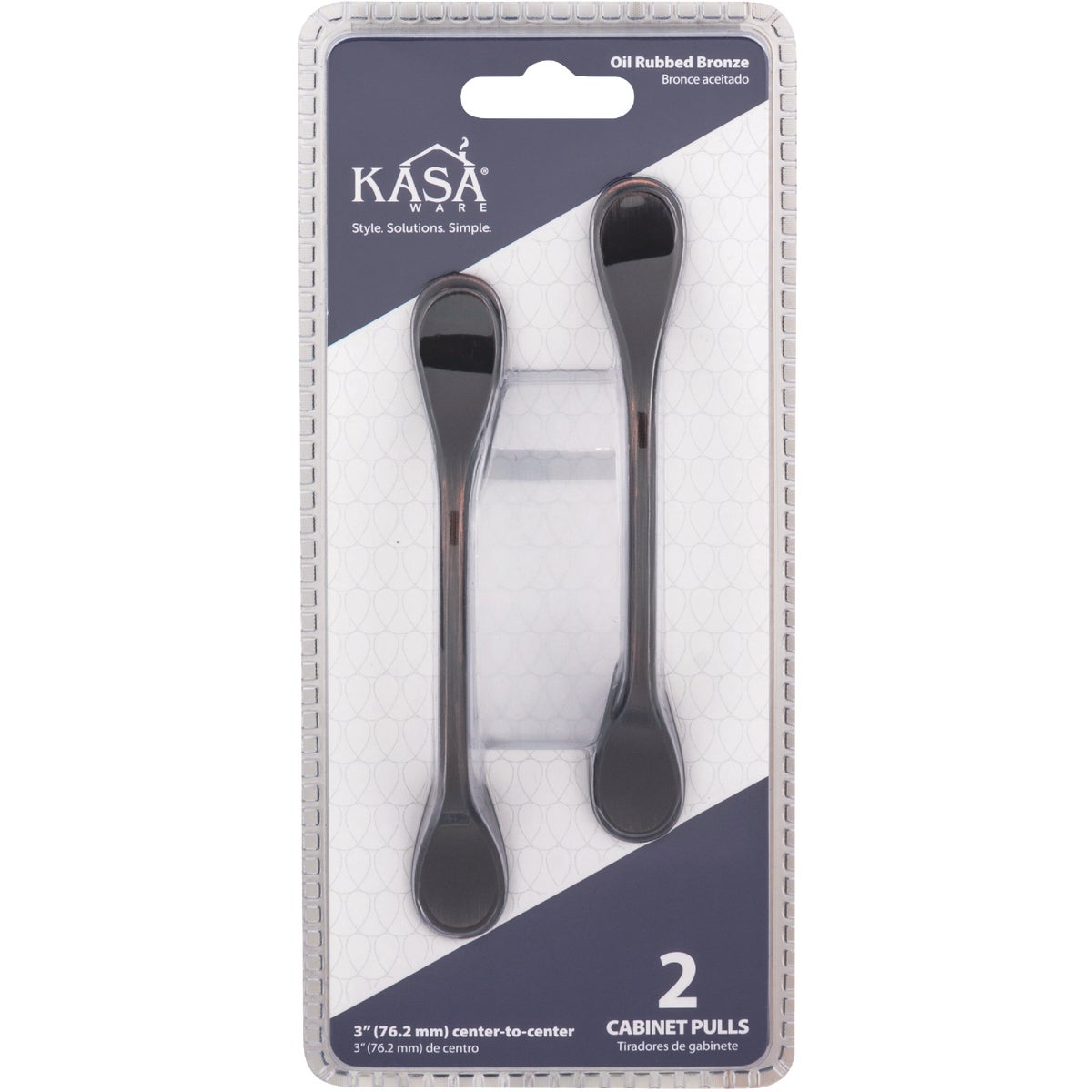KasaWare 5 In. Brushed Oil Rubbed Bronze Cabinet Pull (2-Pack) Image 2
