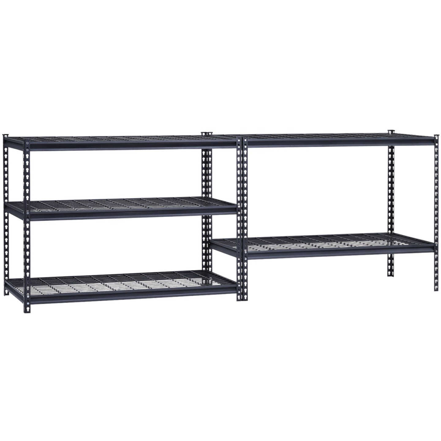 Muscle Rack 48 In. x 24 In. x 72 In. 5-Tier Black Shelving Unit with Wire Shelf Image 3