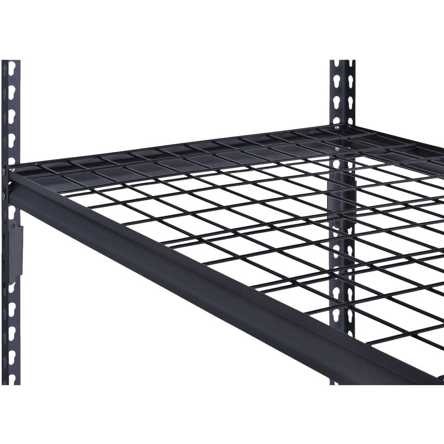Muscle Rack 48 In. x 24 In. x 72 In. 5-Tier Black Shelving Unit with Wire Shelf Image 6