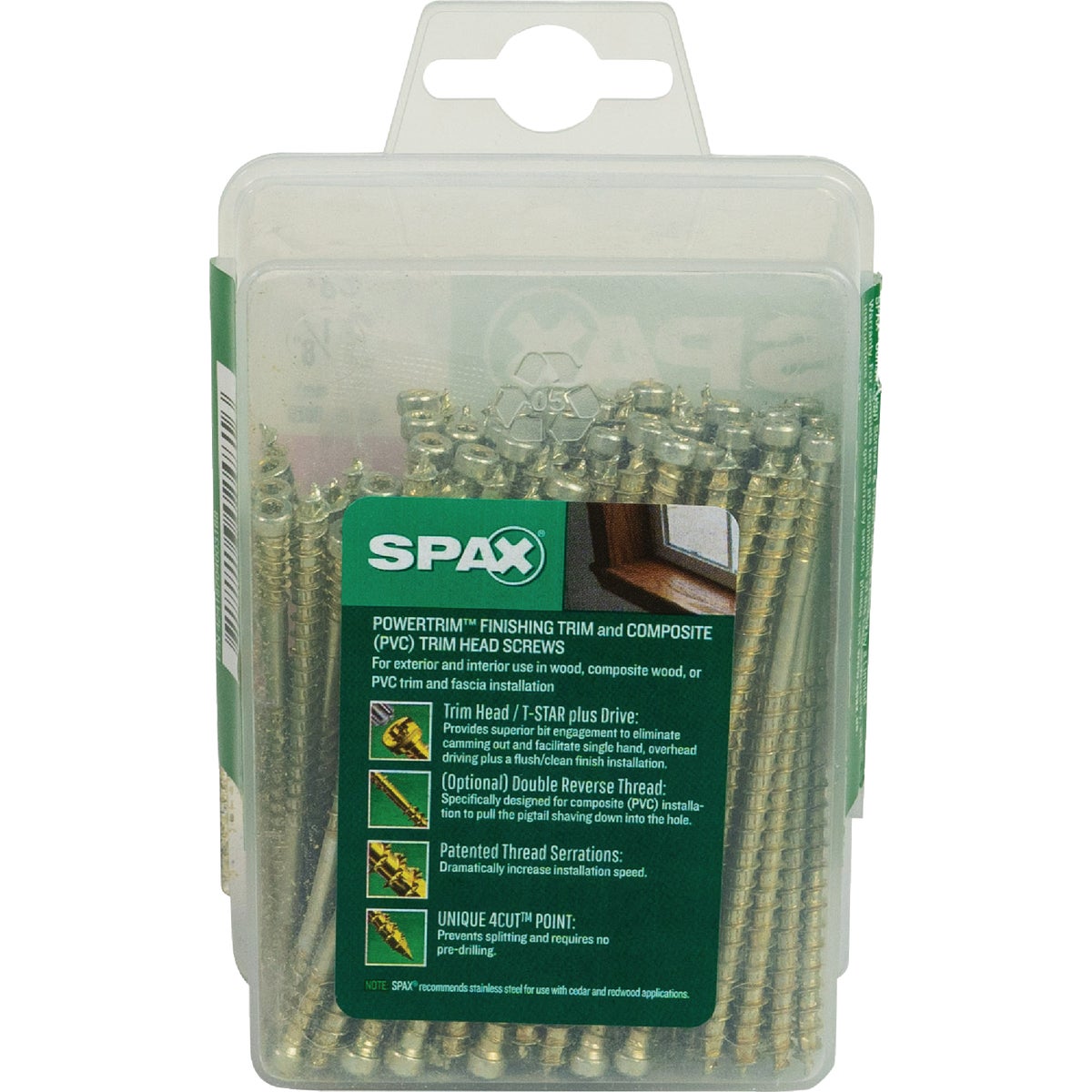 SPAX #8 x 3-1/8 In. T10 Plus Cylindrical Head HCR (Exterior Rated) Yellow Trim Screw (100-Count) Image 7