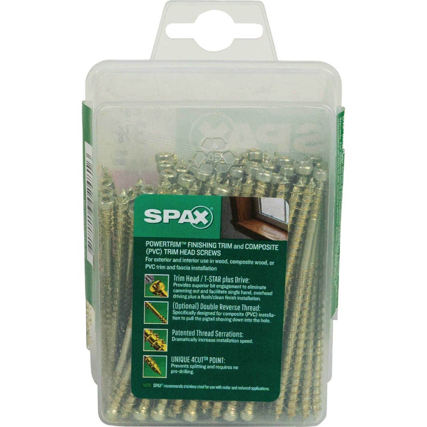 SPAX #8 x 3-1/8 In. T10 Plus Cylindrical Head HCR (Exterior Rated) Yellow Trim Screw (100-Count) Image 7