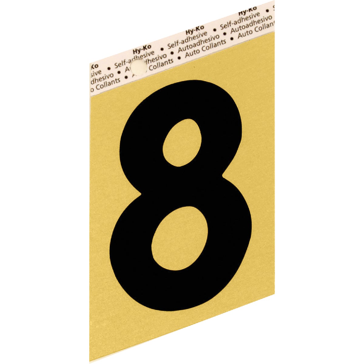 Hy-Ko Aluminum 3-1/2 In. Non-Reflective Adhesive Number Eight