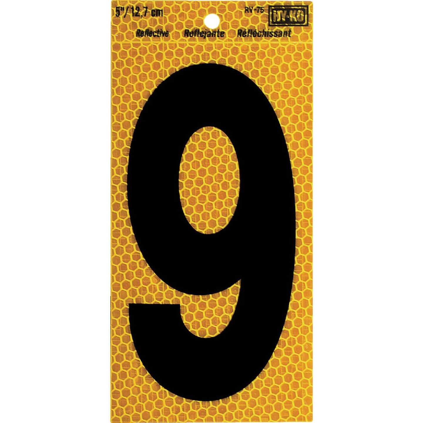 Hy-Ko 5 In. Yellow Reflective Number 9 Image 1
