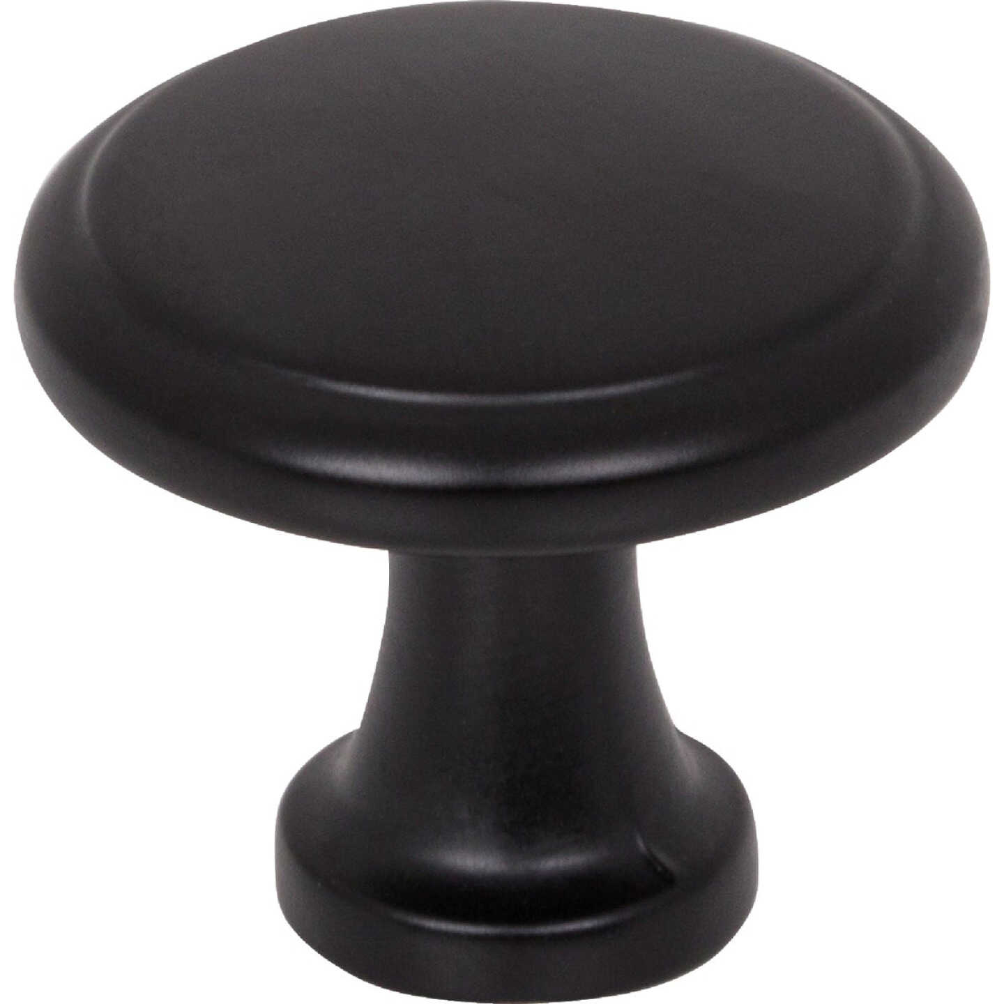 KasaWare 1-3/16 In. Diameter Matte Black Flat Round Knob (4-Pack) Image 1