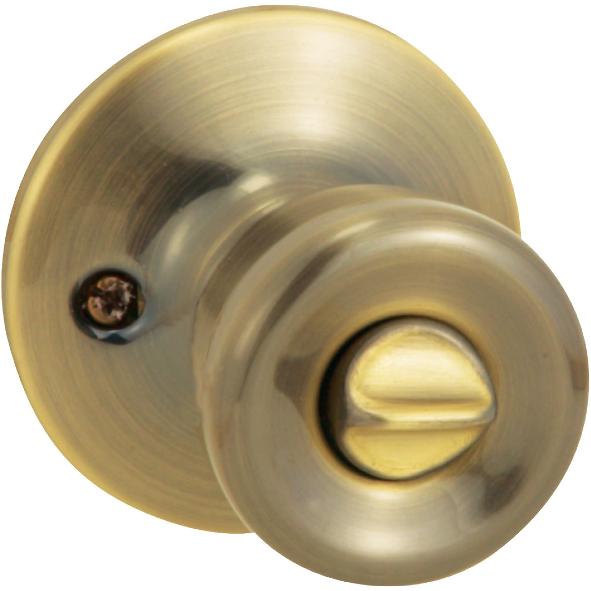 Steel Pro Antique Brass Bed & Bath Door Knob Image 1