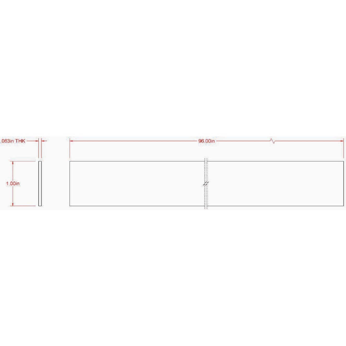 Hillman SteelWorks 1/8 In. x 1/2 In. x 8 Ft. Aluminum Flat Stock Image 2