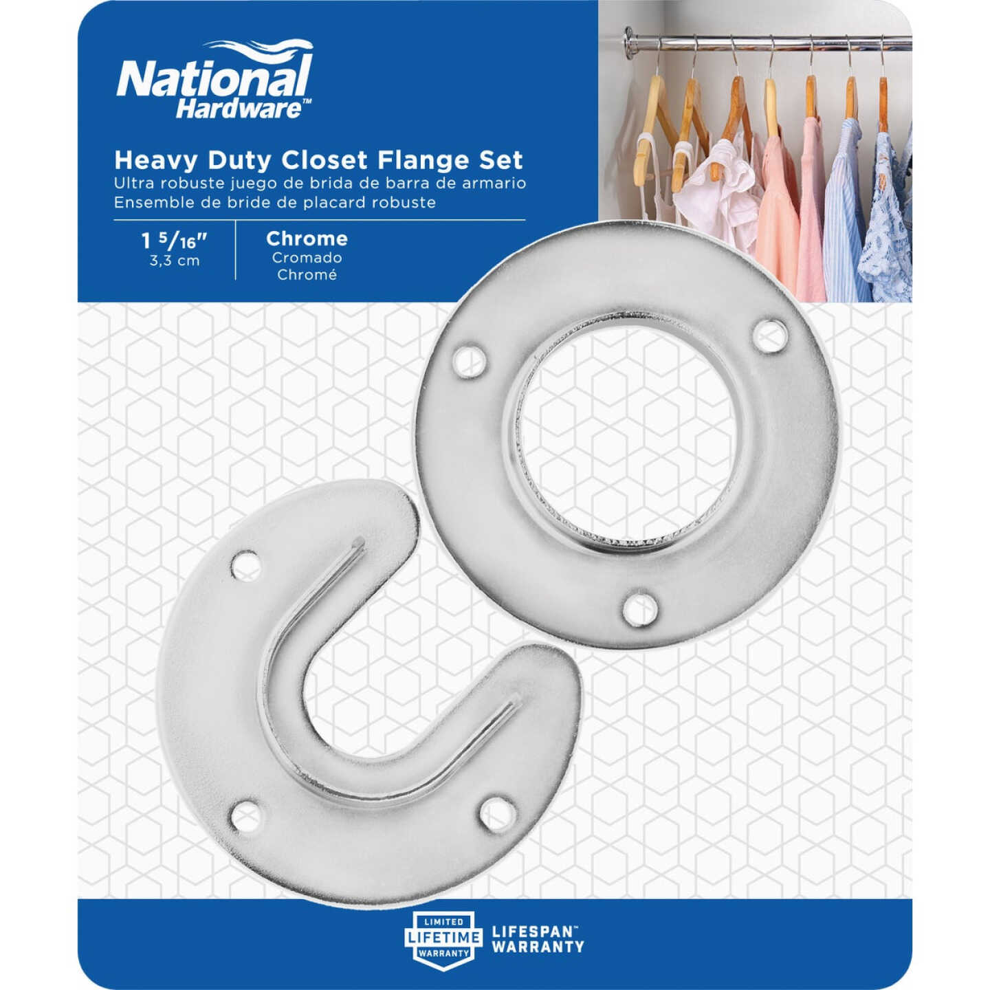Stanley Home Designs 1-5/16 In. Zinc Closet Rod Socket, Chrome (2-Pack) Image 2