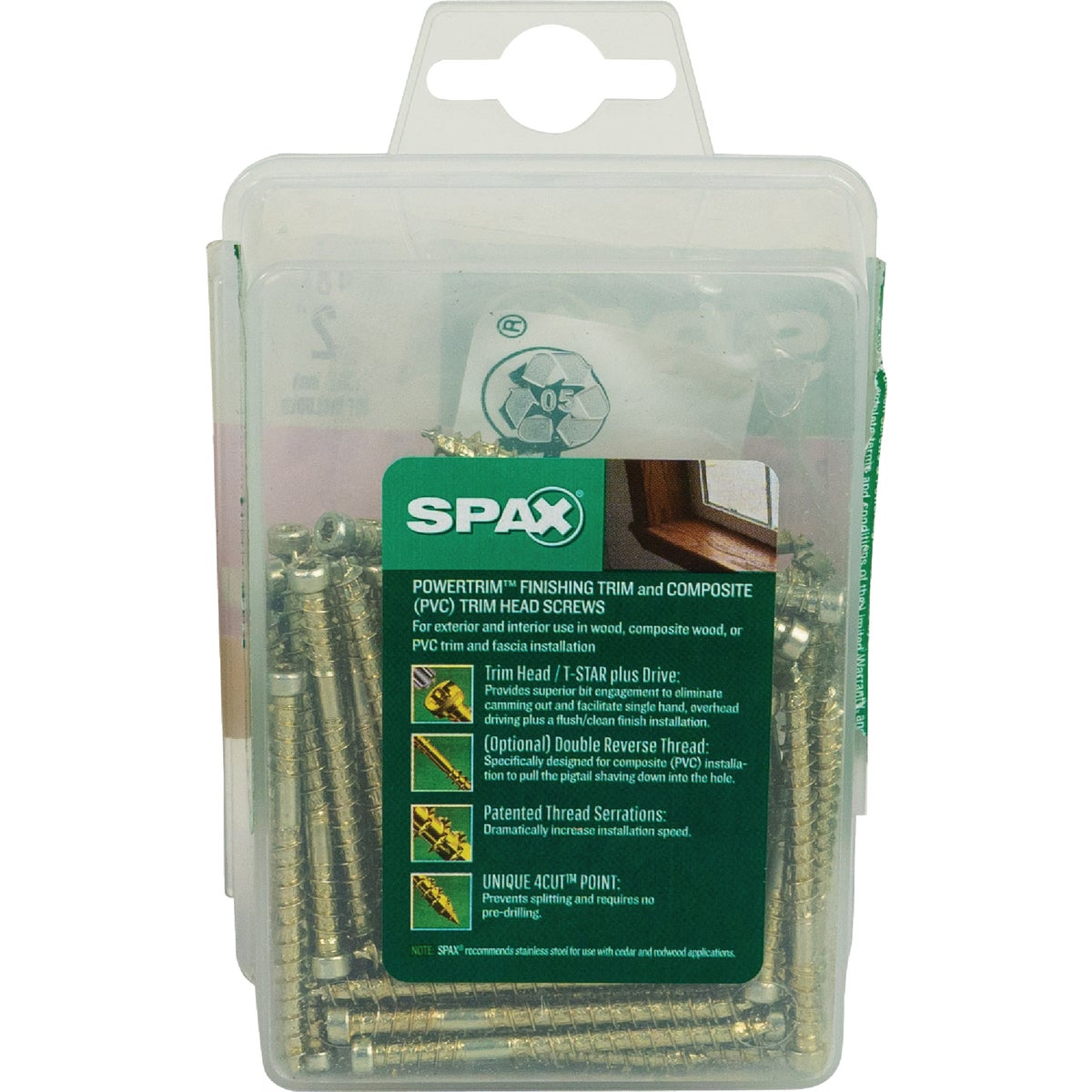 SPAX #8 x 2 In. T10 Plus Cylindrical Head HCR (Exterior Rated) Yellow Trim Screw (100-Count) Image 7