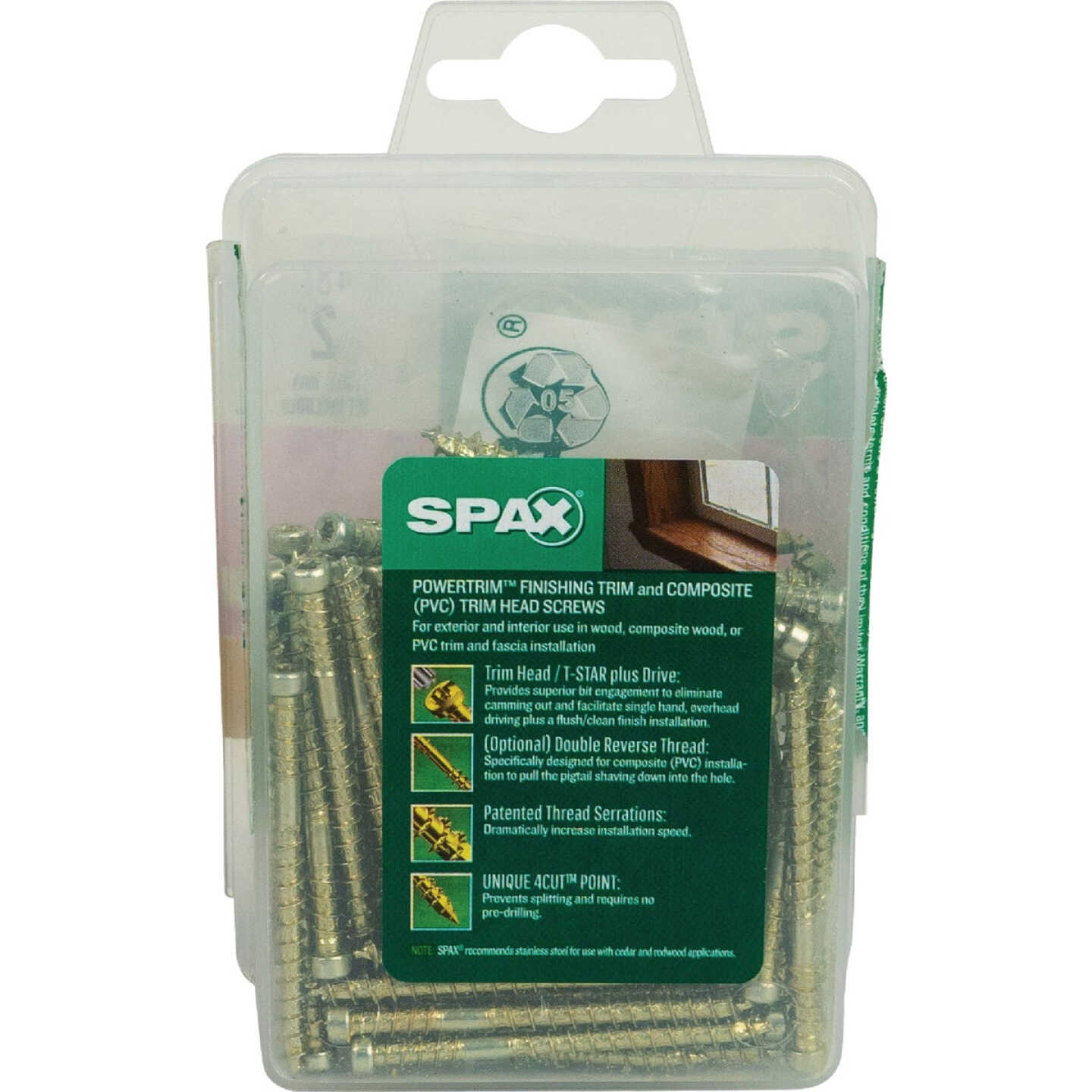 SPAX #8 x 2 In. T10 Plus Cylindrical Head HCR (Exterior Rated) Yellow Trim Screw (100-Count) Image 7