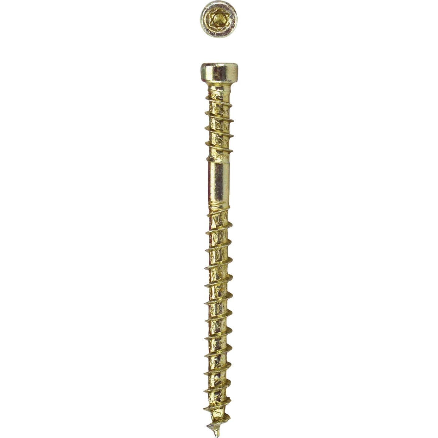SPAX #8 x 2 In. T10 Plus Cylindrical Head HCR (Exterior Rated) Yellow Trim Screw (100-Count) Image 1