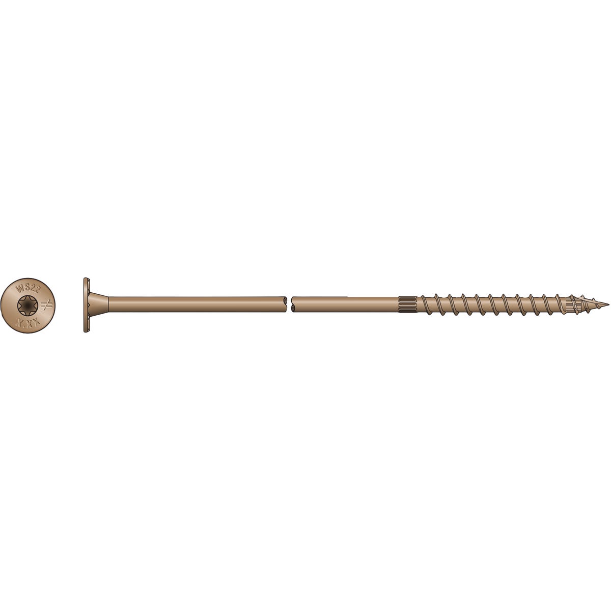 Simpson Strong-Tie Strong-Drive SDWS 8 In. x 0.220 In. T40 (Exterior Grade) Tan Timber Screw Image 1