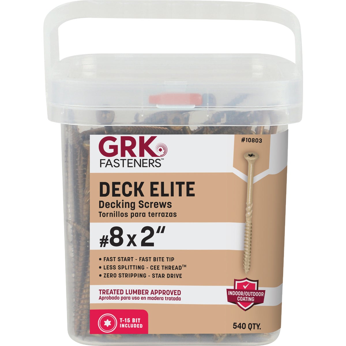 GRK Deck Elite #8 x 2 In. Star Drive Bugle-Head Deck Screw (540-Count) Image 3