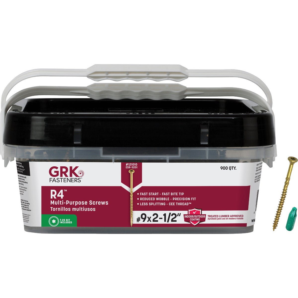 GRK R4 #9 x 2-1/2 In. Star Drive Multi-Purpose Wood Screw (900-Count)