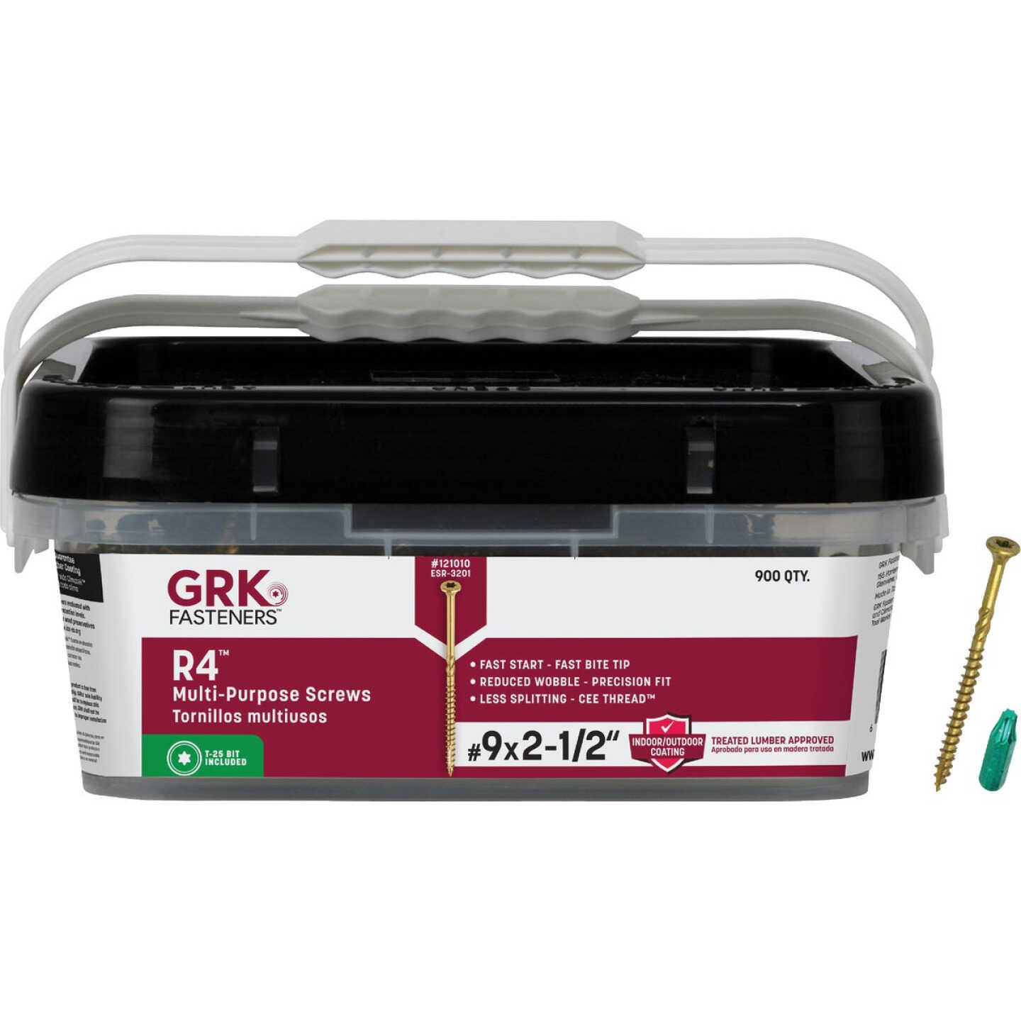 GRK R4 #9 x 2-1/2 In. Star Drive Multi-Purpose Wood Screw (900-Count) Image 1