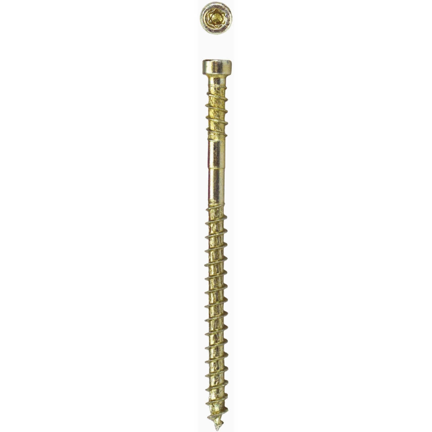 SPAX #8 x 2-1/2 In. T10 Plus Cylindrical Head HCR (Exterior Rated) Yellow Trim Screw (100-Count) Image 1